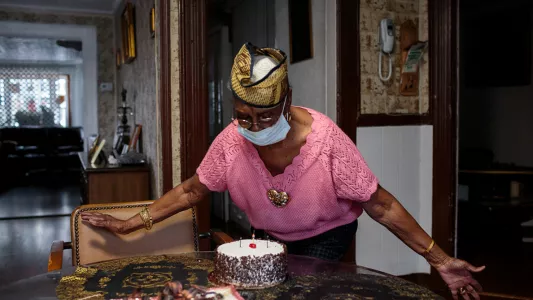 Sarah Blesener. Sarah Blesener’s photograph of her landlord, Blanche Romey, is part of her work, “Slow as Summer is, Still,” being shown at the ICP.