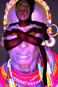 Kevin Deleon. ”She is the Next Queen” was created by teen curator Kevin Deleon for the exhibit.